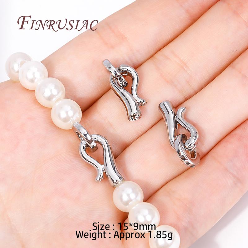 18K Gold Plated Connector Clasps For Pearl Bracelet Necklace Making,Beads End Caps Fastener Clasps DIY Handmade Jewelry Findings