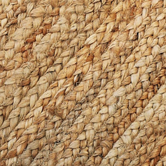 Living Room Rug In Hand-braided Jute Natural Lines 300x400