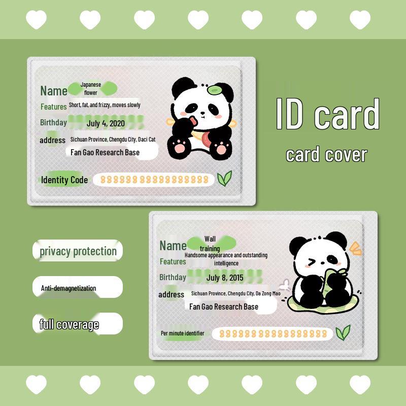 Panda ID Card Protector: Cute, Full-Coverage Blocking Sleeve for Campus Cards