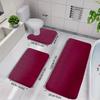 Three Piece Toilet, Bath Floor Mat, Shower Mat, Bath Absorbent Mat, Non Slip Carpet, Soft and Comfortable, Laundry Room.