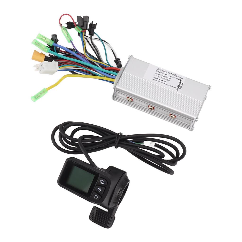 36V 48V 500W 28A 128DX Waterproof Thumb Throttle Panel Sinewave 3 Mode Brushless Controller Kit