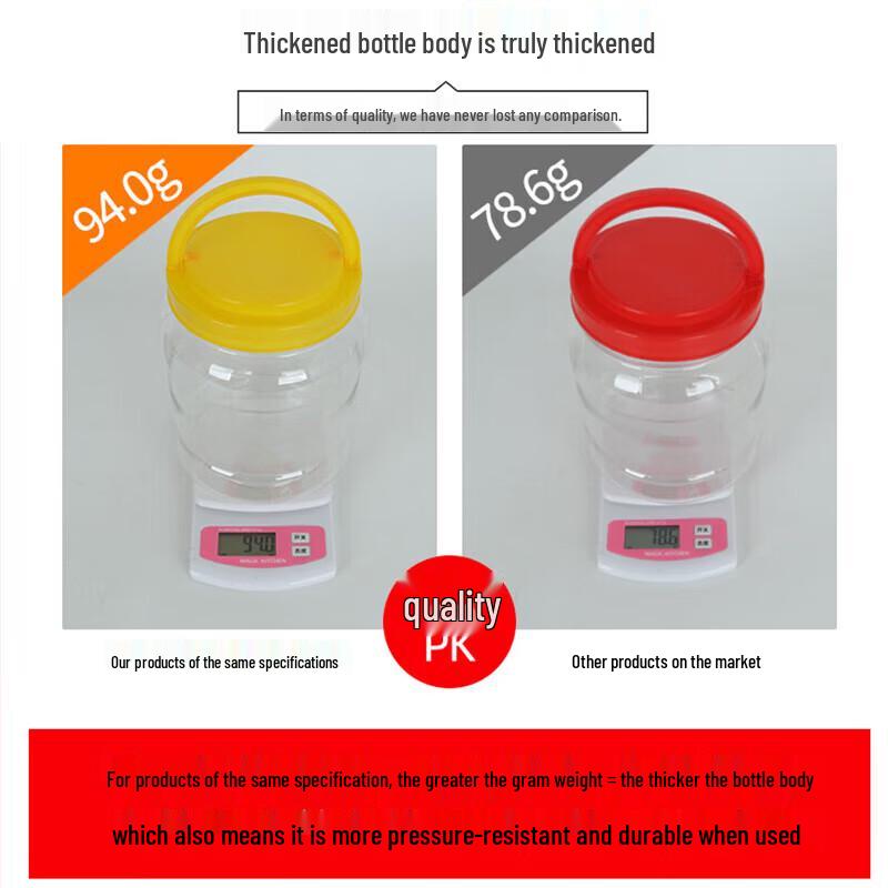 WeiYi Plastic Transparent Honey & Food Storage Jar