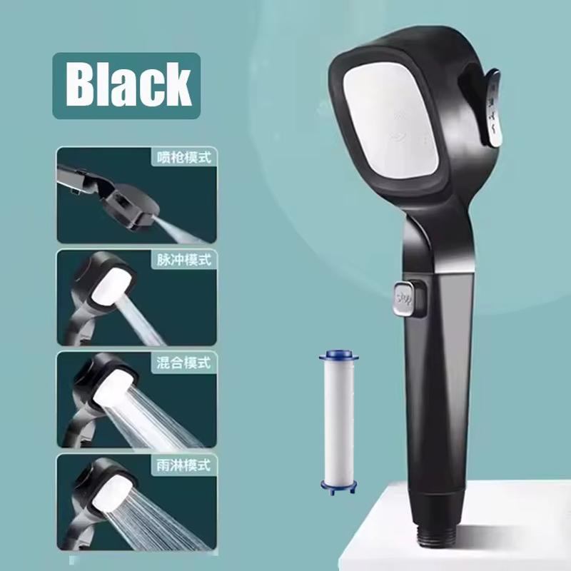 3 Modes Strong Pressurized Shower Head with Filter Large Flow High Pressure Handheld Shower Nozzle Household Shower Accessories