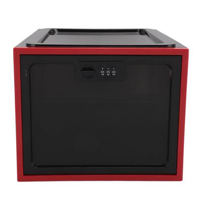 Large Medicine Lock Box Transparent Plastic Lockable Storage Box 3 Digit Combination Lock Food Box for Snacks Phone