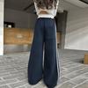 Pantaloni de trening casual cu picior larg pentru fete, stil coreean, pentru primăvară și toamnă