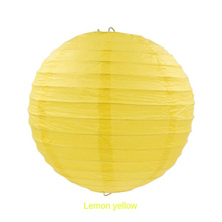 20cm Birthday Wedding Round Chinese Decoration Mid Autumn Paper Lantern Indoor Hanging Lantern Ball Yellow White Orange Lantern