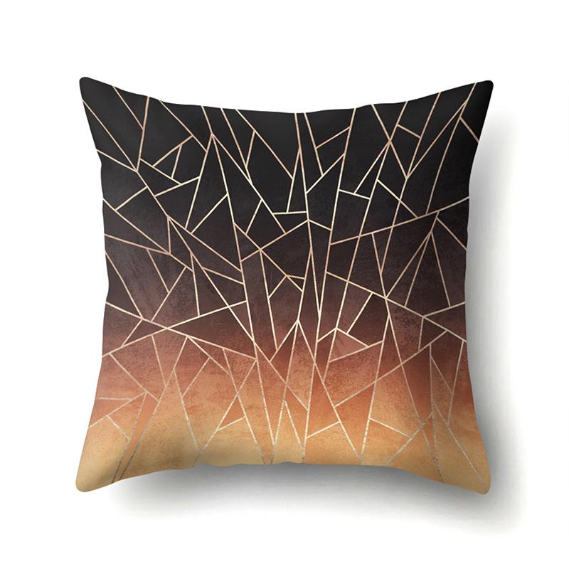 Polyester Pillow Case Decorative Geometric Home Printed Pillow Case Waist Cushion Cover Car Cushion Head Cushion Cover