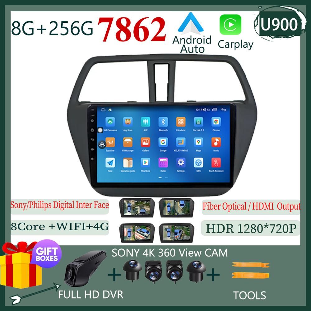 Android 14 Navigation Multimedia For Suzuki S-cross SX4 2014 2015 2016 2017 Car Radio Navigation GPS Multimed NO 2DIN DVD 5G BT