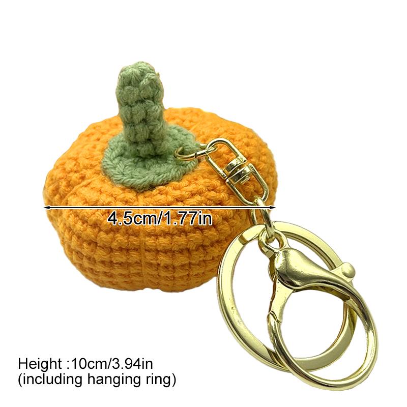 1Pc Keychain Cute Finished Handmade Backpack Decoration Knitting Woolen Fashion Pumpkin Pendant Halloween