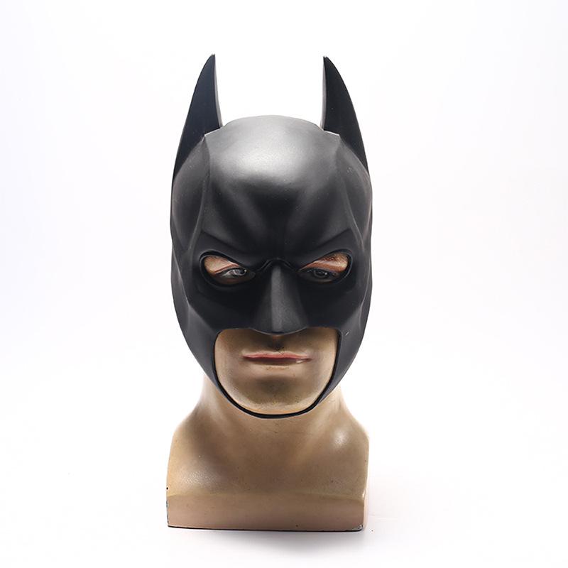 Halloween Black Half-Face Batman Latex Mask