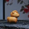 Natural Wood Miniature Horse Statue Artistic Handmade Craft Chinese Zodiacs Animal Figurine Ornament For Bookshelves Display