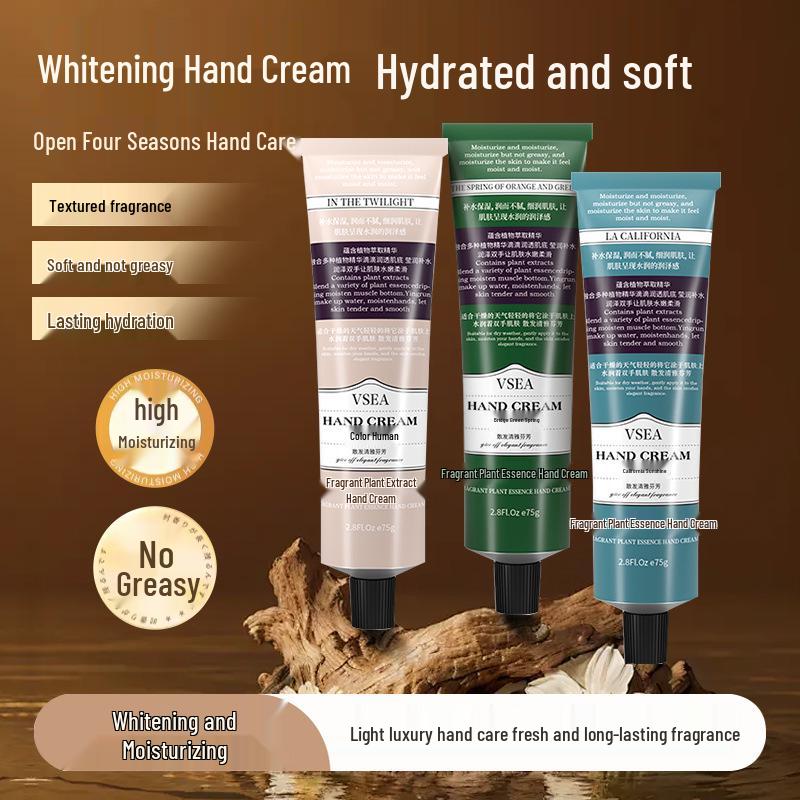 VSEA Moisturizing Floral Hand Cream - Tender White, Large Capacity for Autumn/Winter in Soft Aluminum Tube