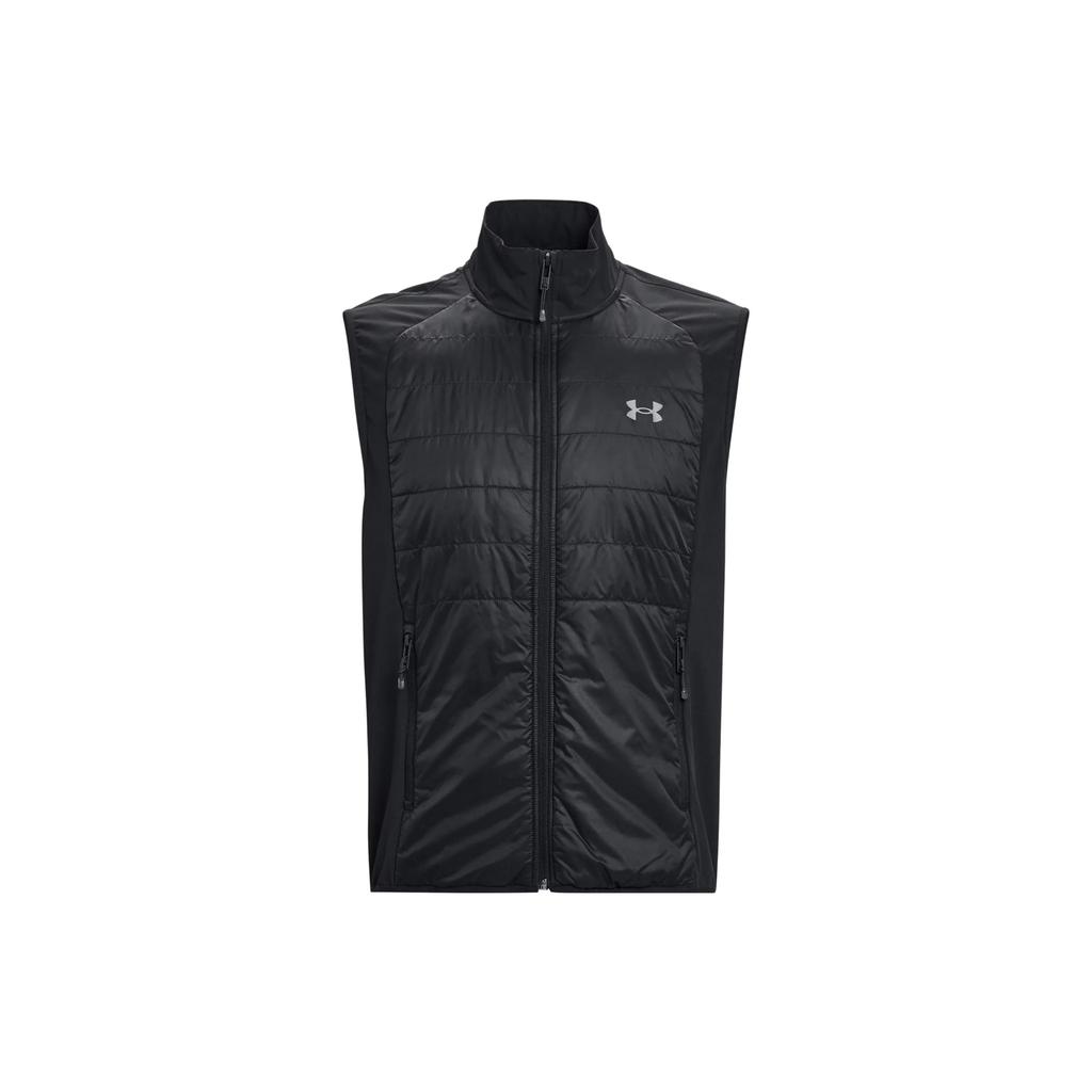 Under Armour Active Hybrid Vest Waterproof Breathable Stand Collar Vest Men Vests Black 1378505-001
