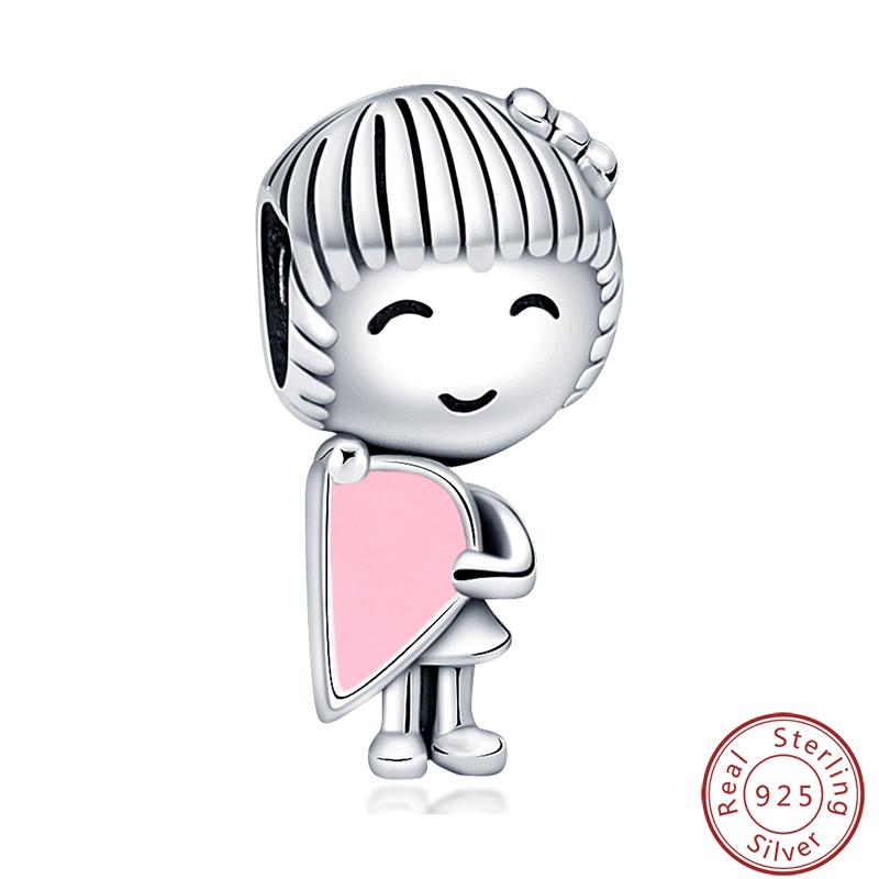 Character Series 925 Silver Sports Cooking Cute Boys And Girls Charms Beads 3mm DIY Fine Jewelry Making