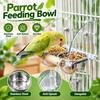 Durable Bird Feeder Stainless Steel Bird Food Container Bird Food Water Bowl  Budgerigar