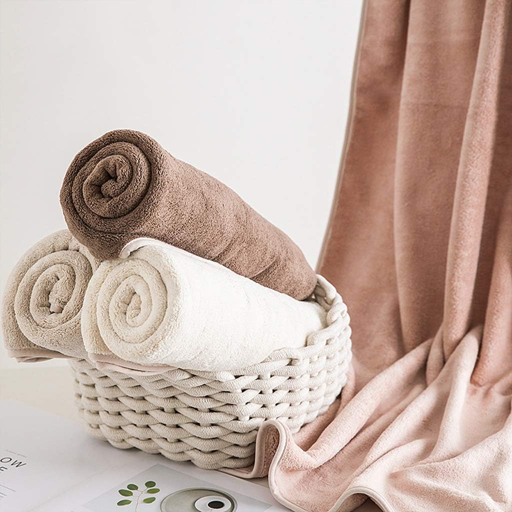 Bath Towel Set, Pack of 2 Luxury Microfiber Large Bath Sheet Towels Super Soft Absorbent and Quick Dry for Sauna and Spa Brown