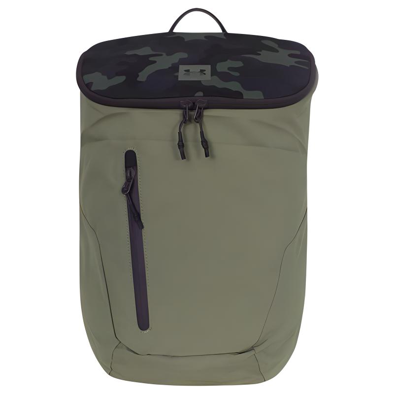 Under Armour Zipper Closure Polyester Backpack Regular Unisex Couple Unisex backpack Gray Camouflage 1316575-221