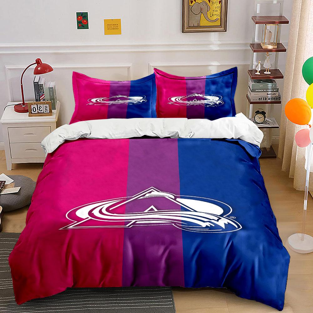 "Colorful Tri-Stripe Logo Design" Print Bedding Set Duvet Cover Pillowcases (1* Duvet Cover 2* Pillowcases Do Not Include Comforter)