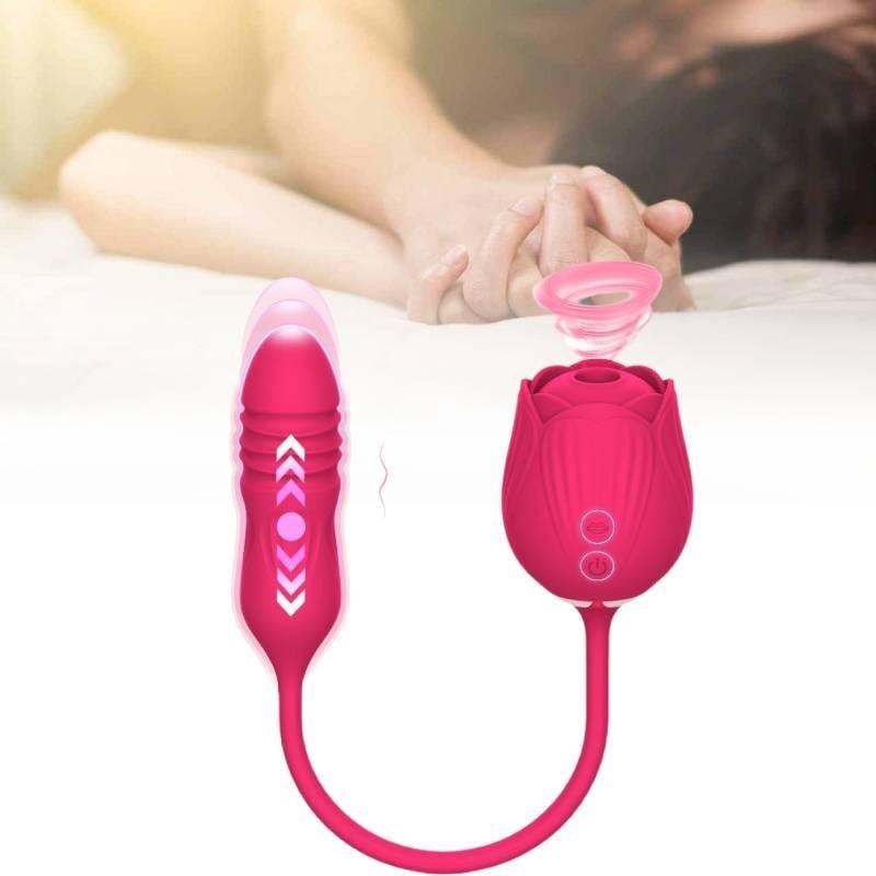 Sensual Dual-head Rose Massager For Women Eco-friendly Silicone Adult Toy