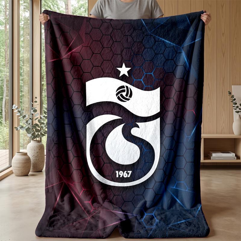 Manta de Franela Suave y Polar del Trabzonspor FC Ligera Acogedora Cálida Manta de Tiro Para Sofá Cama Decoración del Hogar