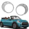 2 Stück Chrom/Schwarz Front-Nebelscheinwerferabdeckung Nebelscheinwerfer-Zierring Für Mini Cooper R56 R55 R57 51117248791 51117248792 Autozubehör