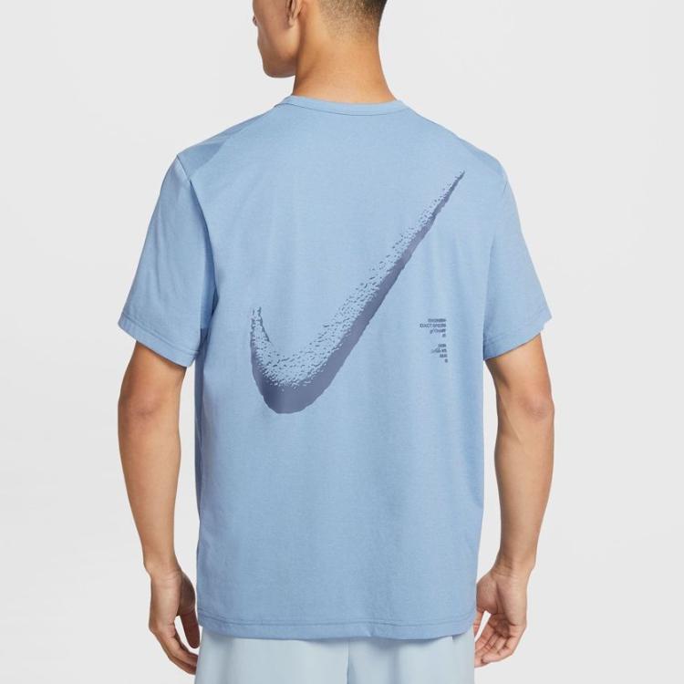 Nike T Shirts Men's Blue Crew Neck Moderate IF2198-486