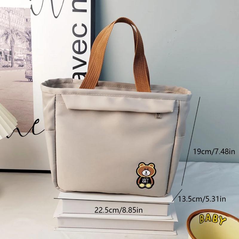 1pc Cute bear portable thick waterproof insulation lunch bag
