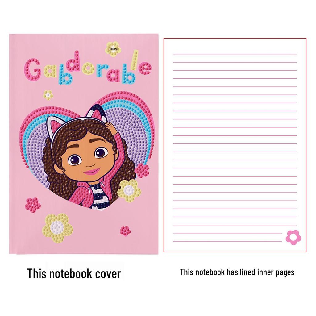 Handmade DIY Xian Porcelain Diamond Painting Notebook: Creative Educational Toy & Gift for Elementary Students, Teachers, and Kids with Stickers