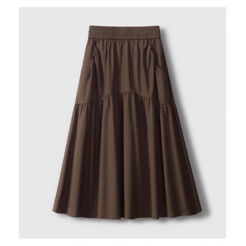 Plus Size Women's High Waist A-Line Pleated Umbrella Skirt - Spring/Summer 2026