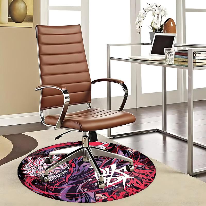 

1pc Deku All Might & Katsuki Bakugo Round Carpet - Anime Artwork Chair Mat, Anti-Slip Rug for Office, Home Decor, Living Room, Bedroom, Game Room Deco 80cm by 80cm