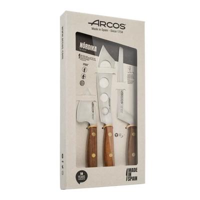 Cheese Knife Set - ARCOS - Nordika - Nitrum® Stainless Steel - Ovengkol Wood - 3 Pieces