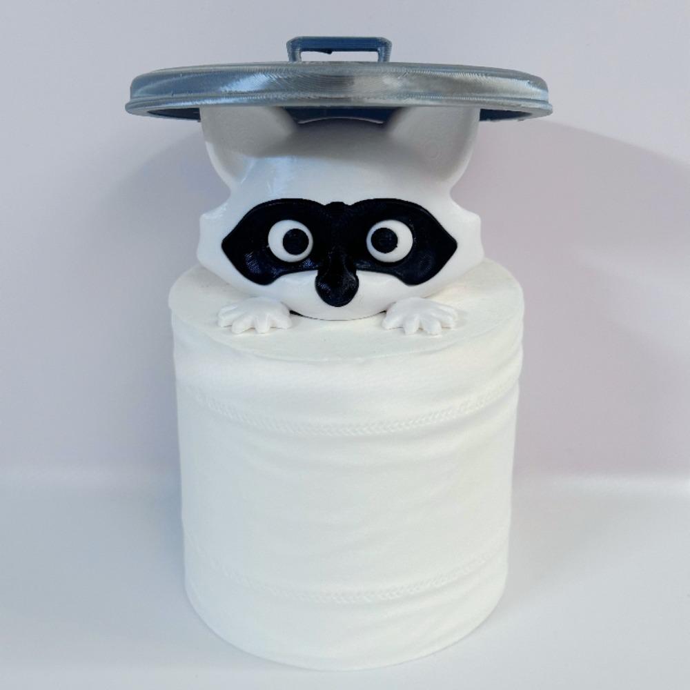 No Drilling Required Raccoon Toilet Paper Holder Adorable Animal Design Funny Animal Decor  Kitchen