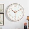 Stille Runde Hängeuhr Nicht tickende Wand-Elektronikzeit Kreative Nordische Wanduhr Haushalt