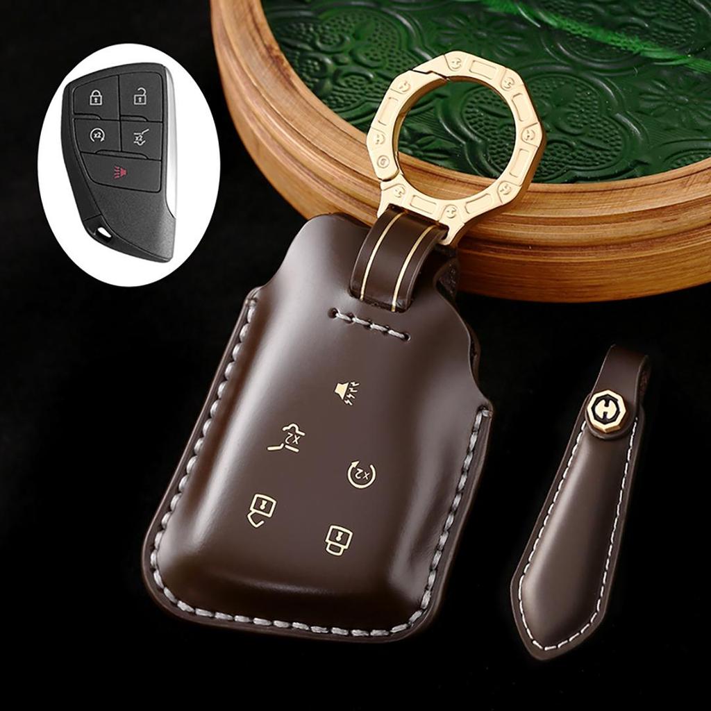 Suitable for New Style Buickang Kewei Handmade Cowhide High-End Car Key Cover