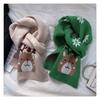 New Christmas Red Scarf for Women Autumn and Winter Knitted Warm Elk Scarf for Men Korean New Year Cute and Versatile