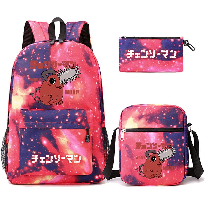 3 Teile/satz Anime Gedruckt Rucksack Sharingan Jugendliche Große Kapazität Cartoon Student Schul Mädchen Zurück Zu Schule Tasche