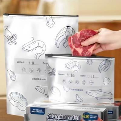 10 Stück/Beutel Aluminiumfolie Gefrierbeutel Standbodenbeutel Auslaufsicherer Reißverschlussbeutel Küchen-Frischhaltebeutel