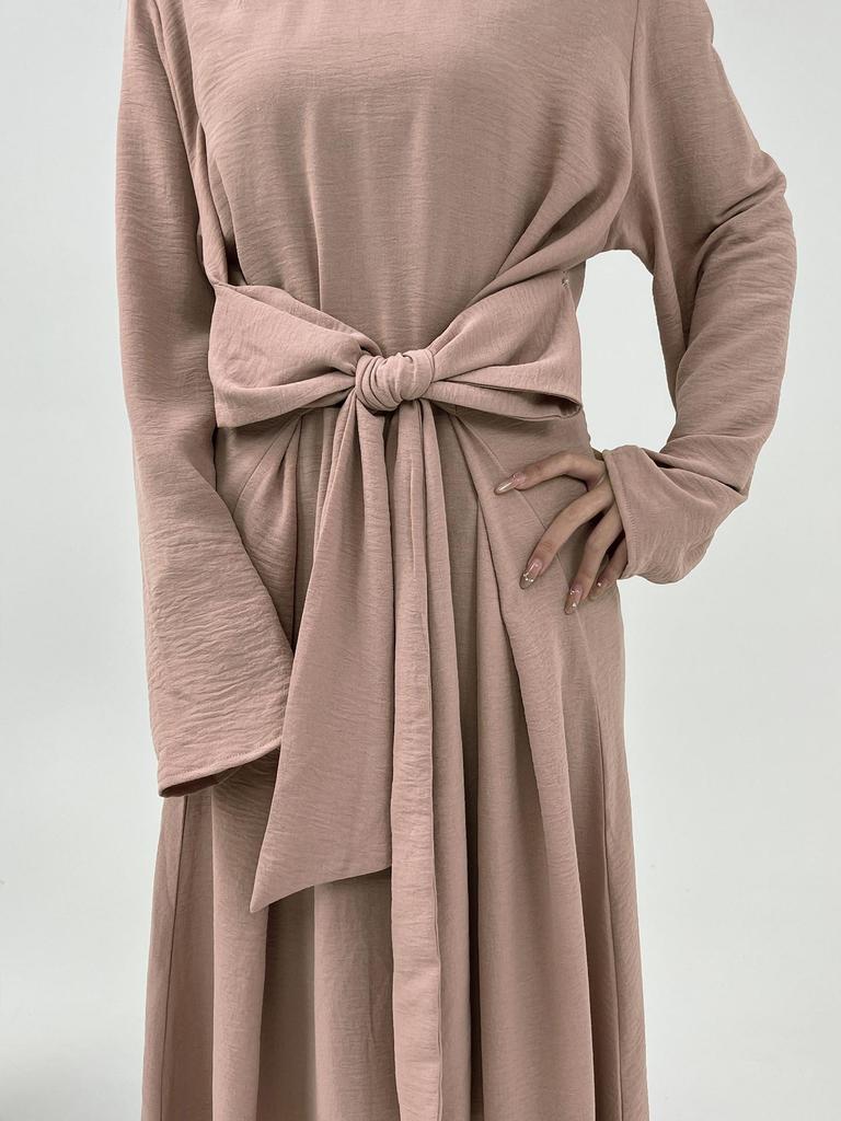 Elegant Lace-up Evening Gown - Slimming Bodycon Dress for Muslim Women In Dubai, Middle East & Turkey