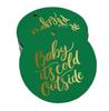 Inkdotpot Real Gold Foil Baby It's Cold Outside Baby Shower Tags Favor Hang Paper Tags 100