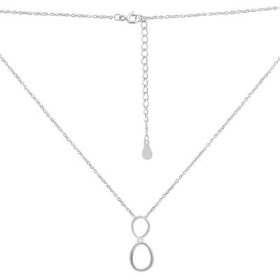 Silver Necklace with Natural Mother-of-pearl, Item Weight 2.63 G (60002291)