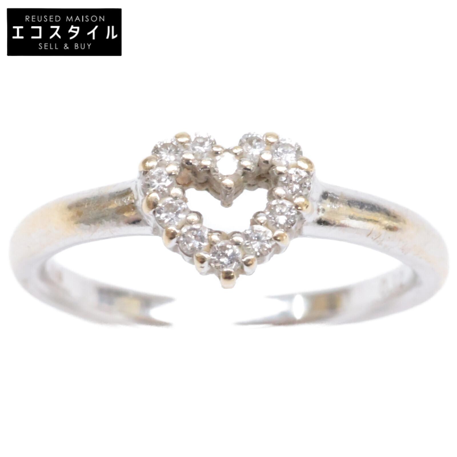 

PonteVecchio K18WG 0.12 Heart Diamond Ring ring White goldUsed