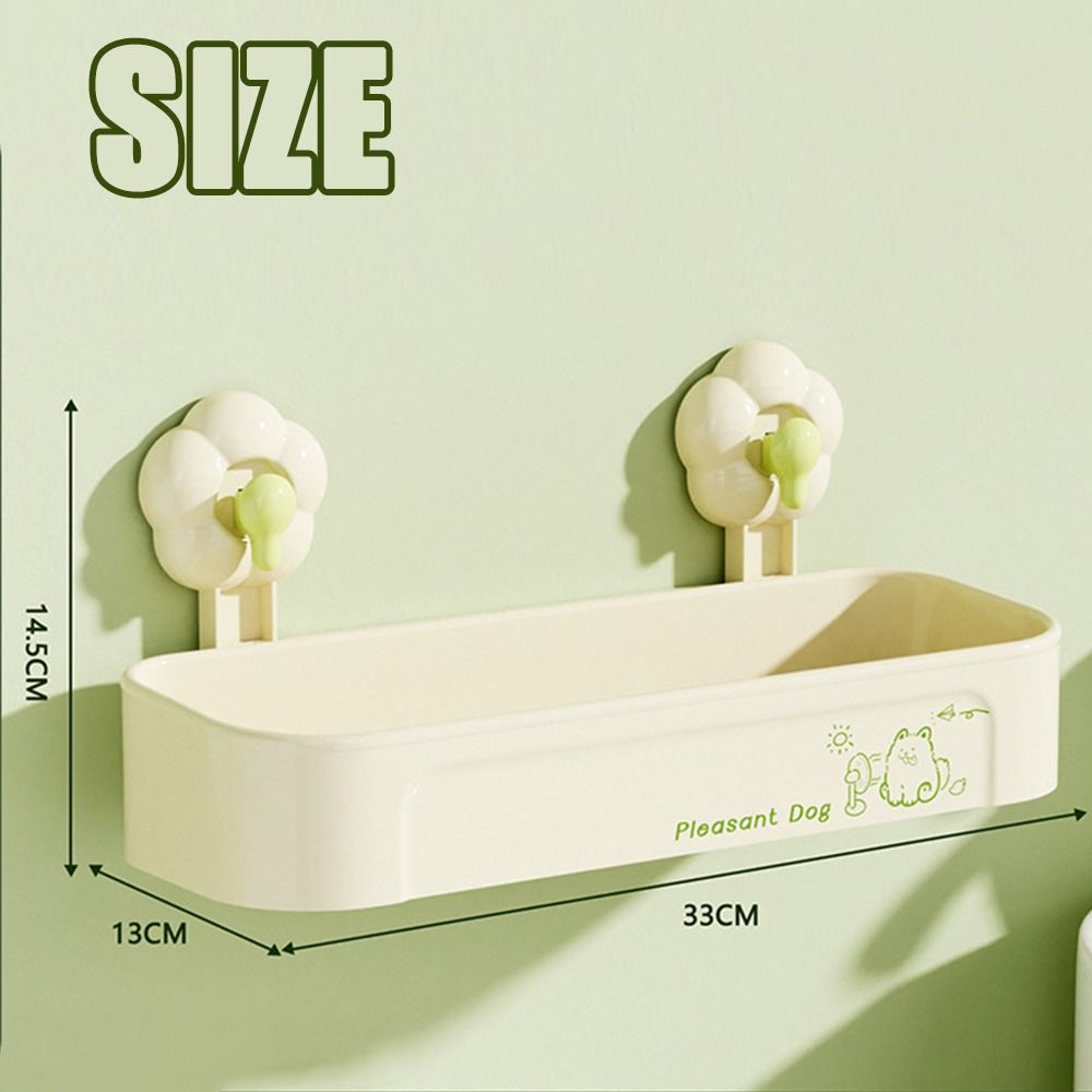 Simple Flower Suction Cup Shelf Cute Storage Organizer Rack Bathroom Storage Shelves  Kitchen