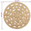 Tapis - vidaXL - Jute tressée - 150 cm - Beige - Rond - Intérieur