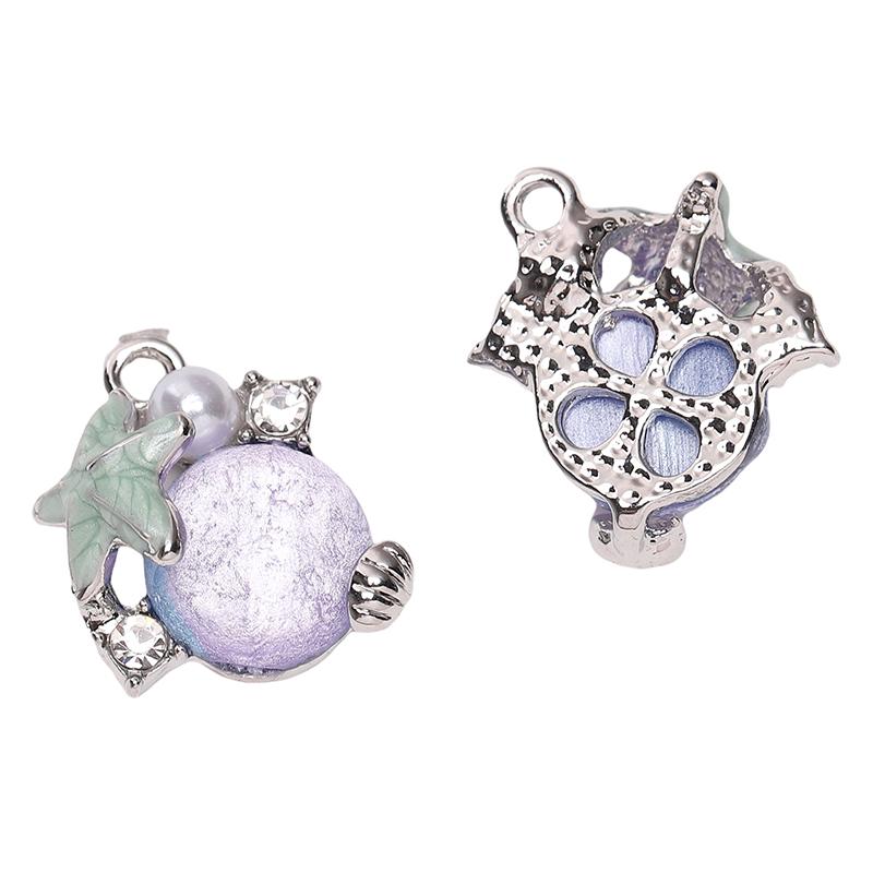 1pc/bag Alloy Inlaid Glass Pendant DIY Bracelet Necklace Earrings Jewelry Accessories