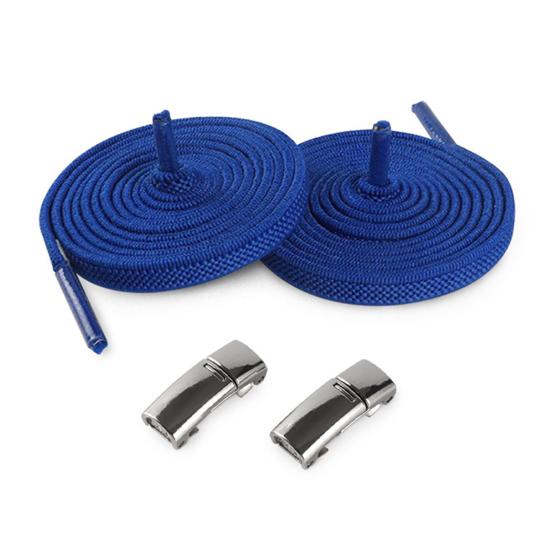 2Pcs Magnetic Shoelace Metal Buckle with 2 Elastic Shoelaces Lazy Kids Adults Sneakers
