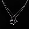 Men Women Lover Couple Heart Pendant Choker Chain Fashion Necklace KTJ