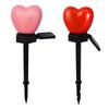 Outdoor Solar Garden Stake Lights Waterproof Solar Red Heart Shaped Pathway Lamps Landscape Lamp