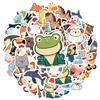 35pcs Cute Animal Stickers Cartoon Cartoon  Stickers Funny Stickers For  Laptop Luggage Scrapbook Diary Sticker DIY