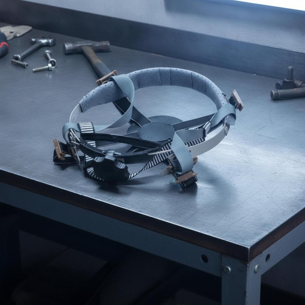 Helmet Suspension Liner with Four-Point Straps Replaceable for Industrial Work