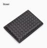 Sheepskin Woven Passport Holder: Women's Genuine Leather Multi-Card Slot Vertical Wallet